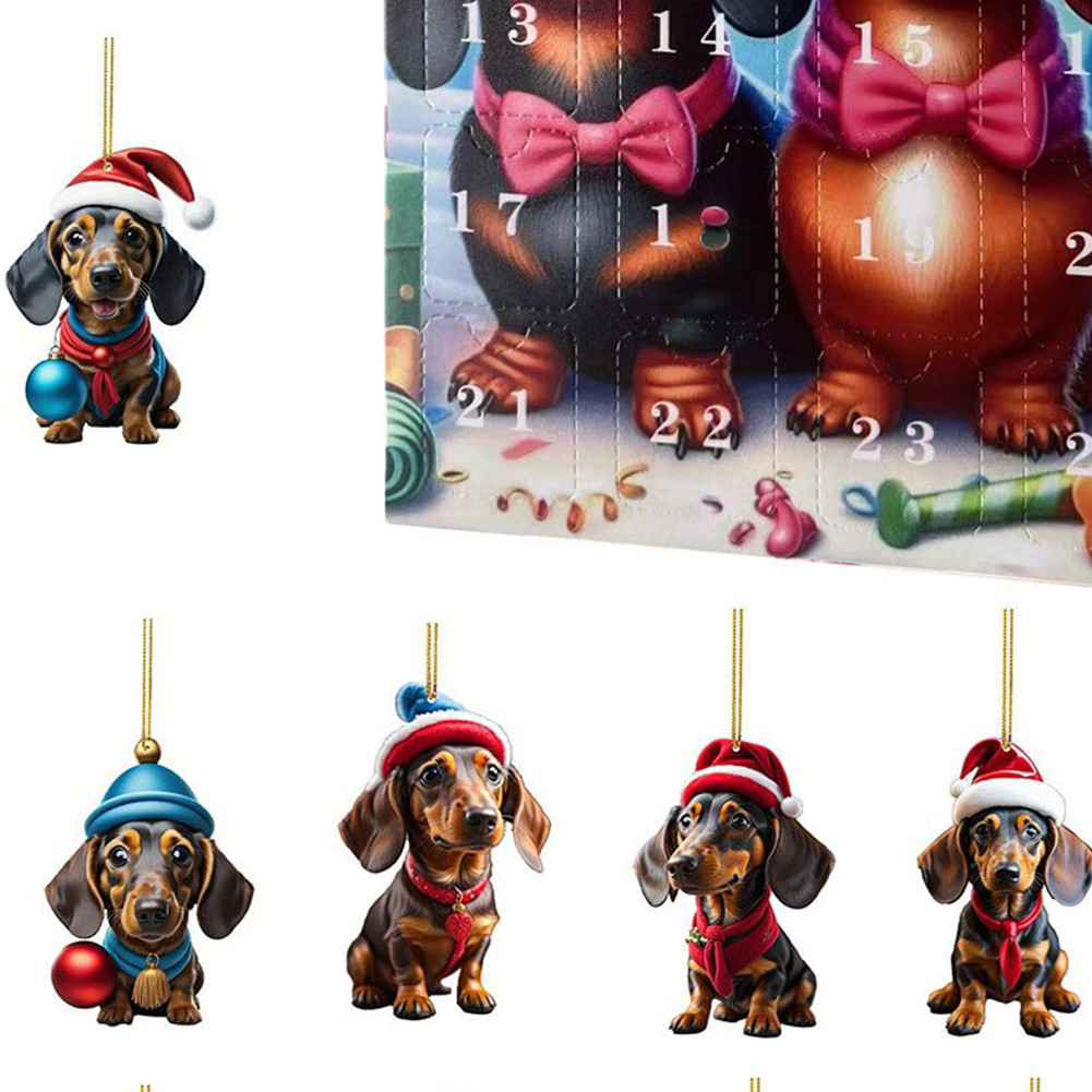 2024 Dachshund Advent Calendar 24 Days of Christmas Collectible Funny ...