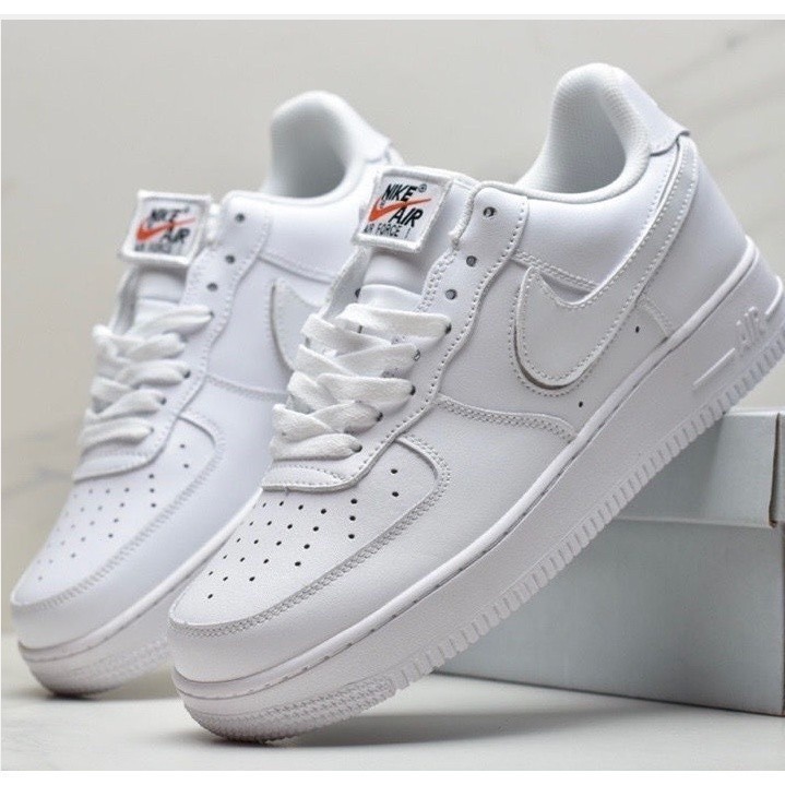 kasut New design Nike Air Force 1 Swoosh Pack all white AF1 men and women