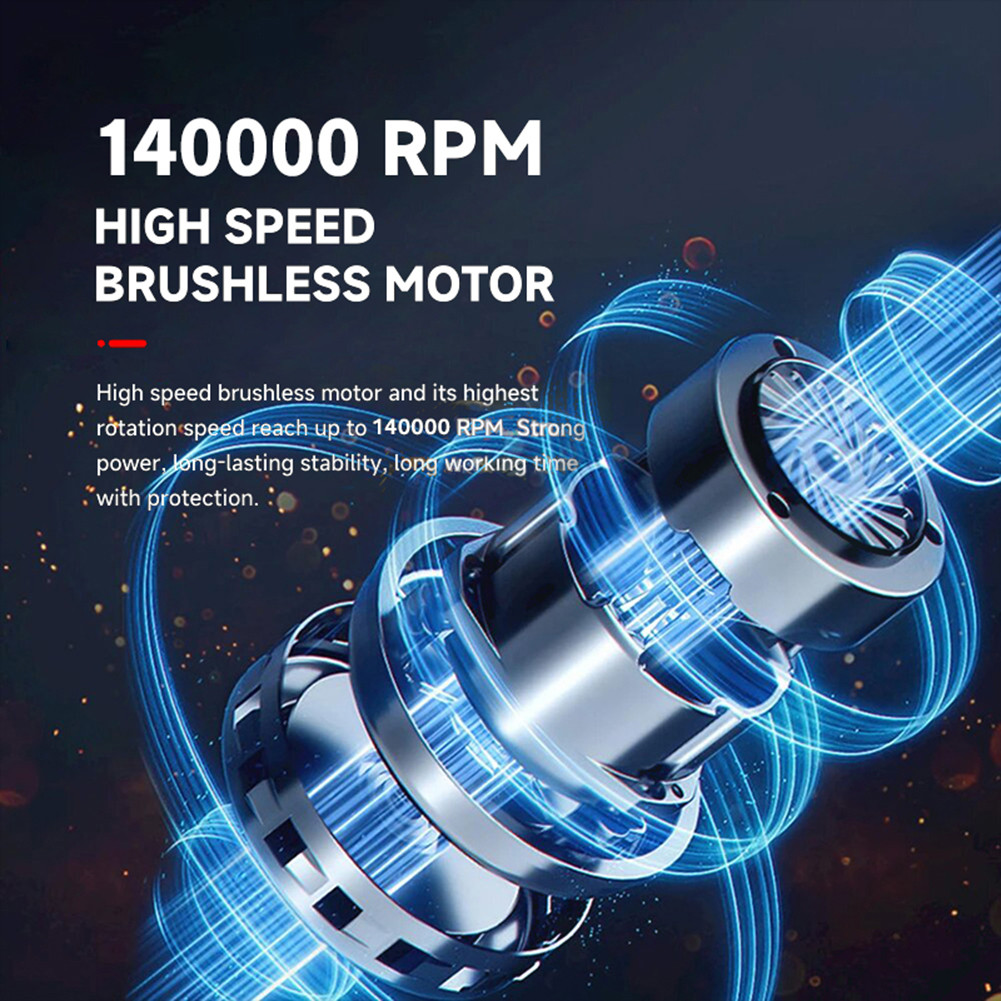 Rain 140000RPM Mini Turbo Jet Fan 64m/s Brushless Motor Handheld Duct