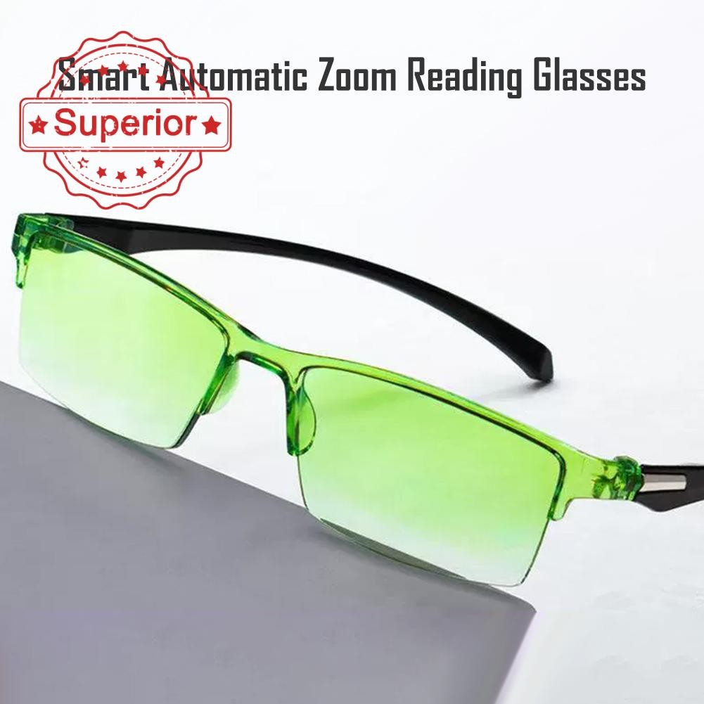 Smart Zoom Reading Glasses Anti Blue Light Presbyopia Glasses Magnifier ...