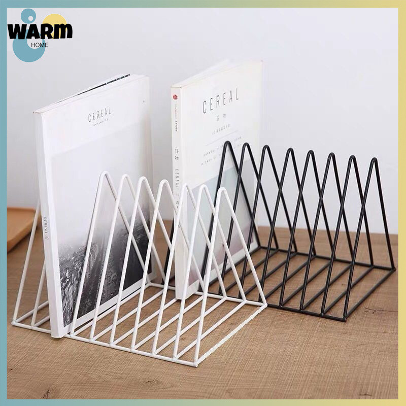 Nordic Style Triangle Bookstand Rack Iron Art ins Small Bookshelf ...