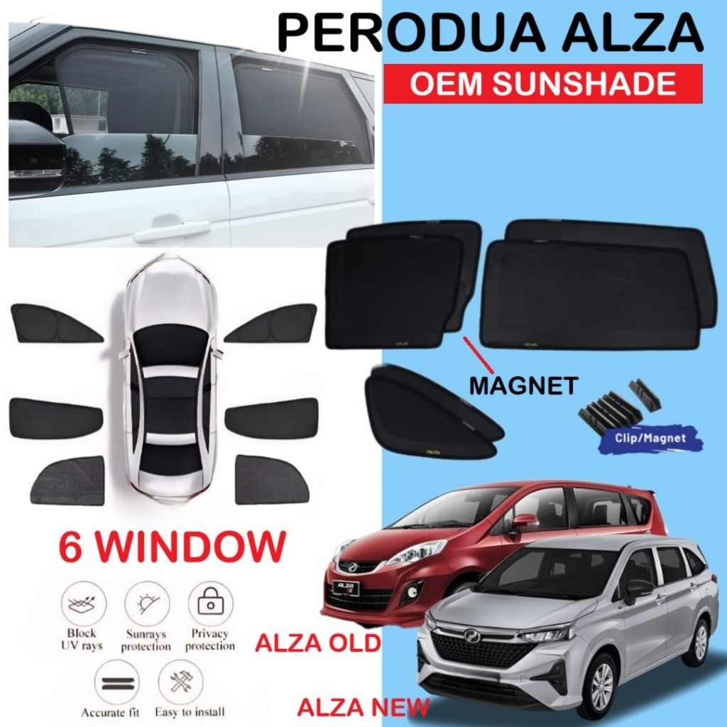 Car Window Sun Shade OEM Alza Sunshade Magnet Windscreen Door Visor Sun ...