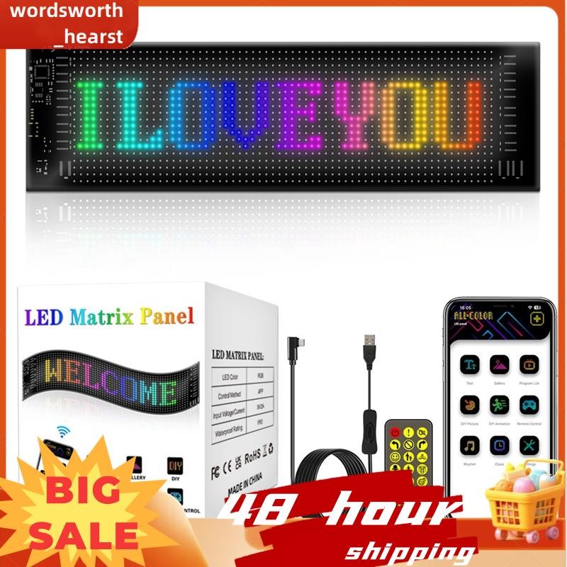 LED Matrix Panel Flexible Screen Display Car Windshield Scrolling ...