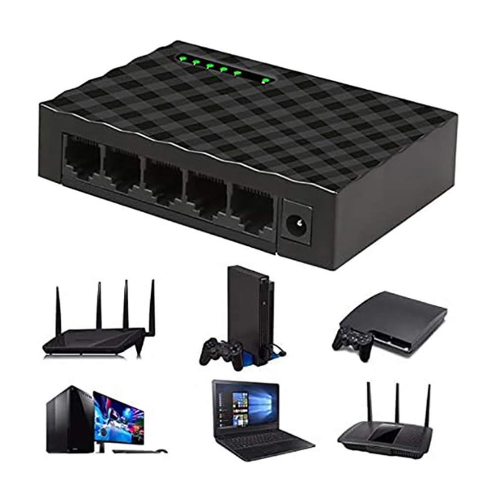 keepdreaming 5 Port 1000Mbps Desktop Switcher Fast RJ45 Ethernet ...