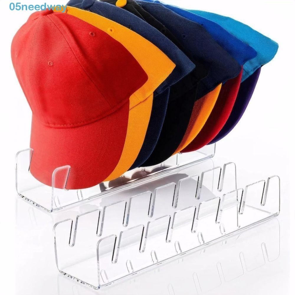 NEEDWAY 1/2Pcs Baseball Cap Display Rack, Hat Organizer No Install Hat  Holder for Baseball, Stores Decoration Acrylic Caps Durable Hat Stand for 