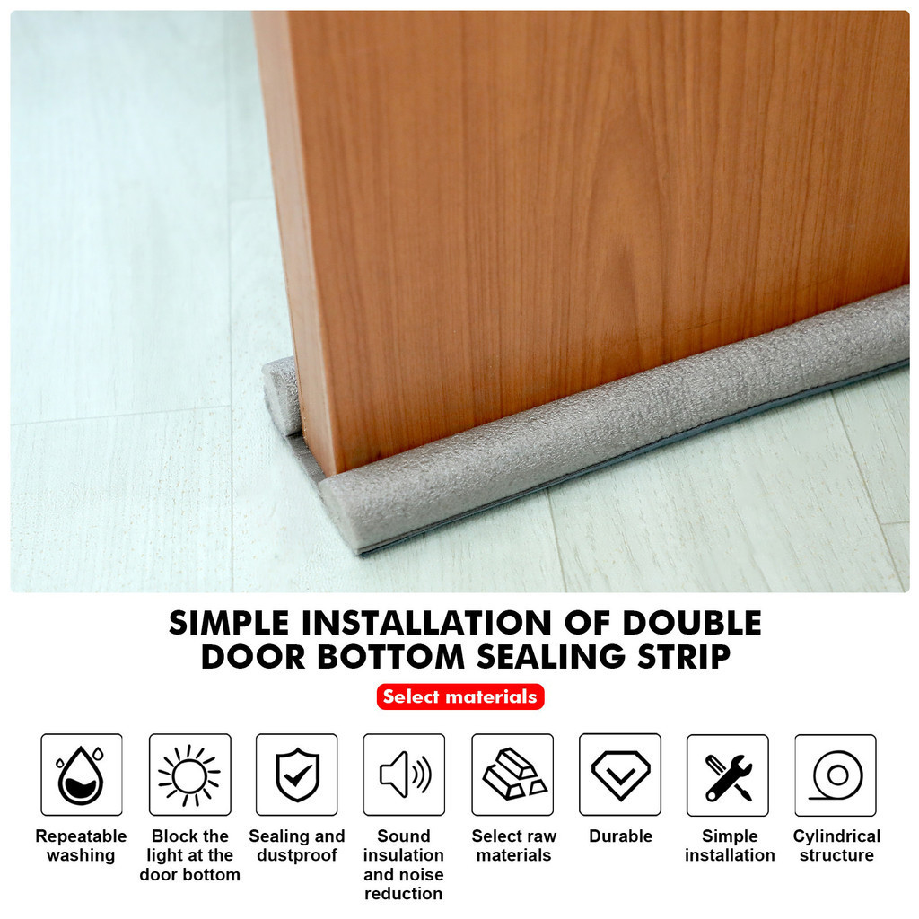 Leather Doors Bottom Sealing Strip Gap Seal Weather Stripping Draft