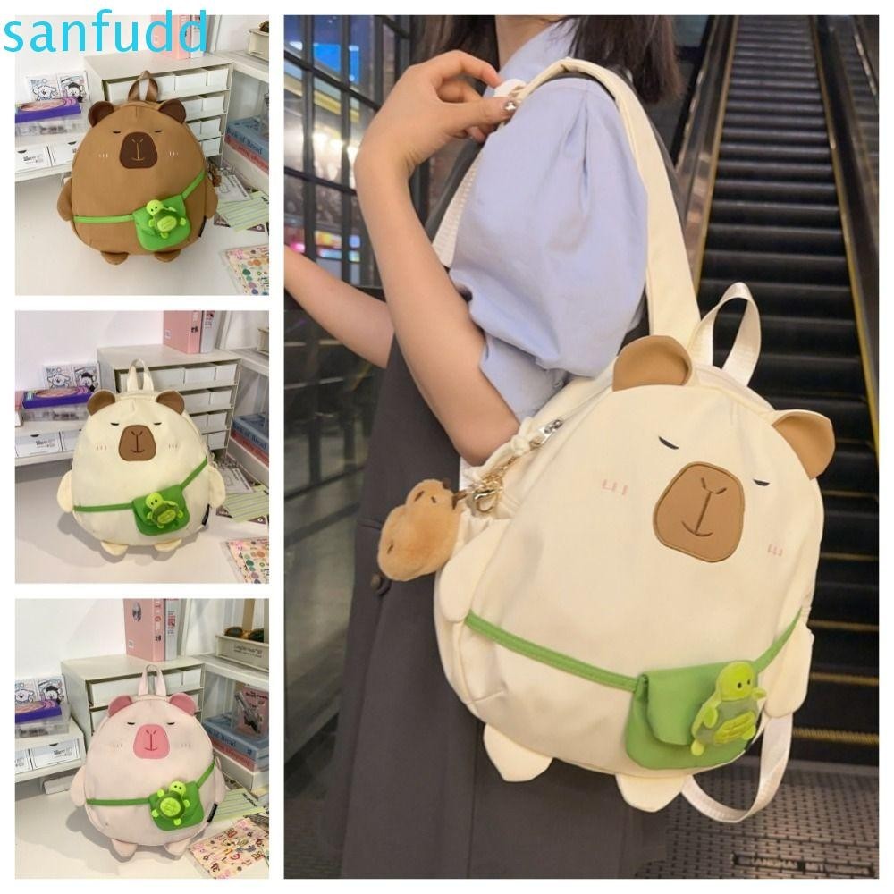 Kawaii Cartoon Capybara Backpack Funny Large Capacity Capybara School Bag Student Laptop Bag School Backpack For College Student - View #5