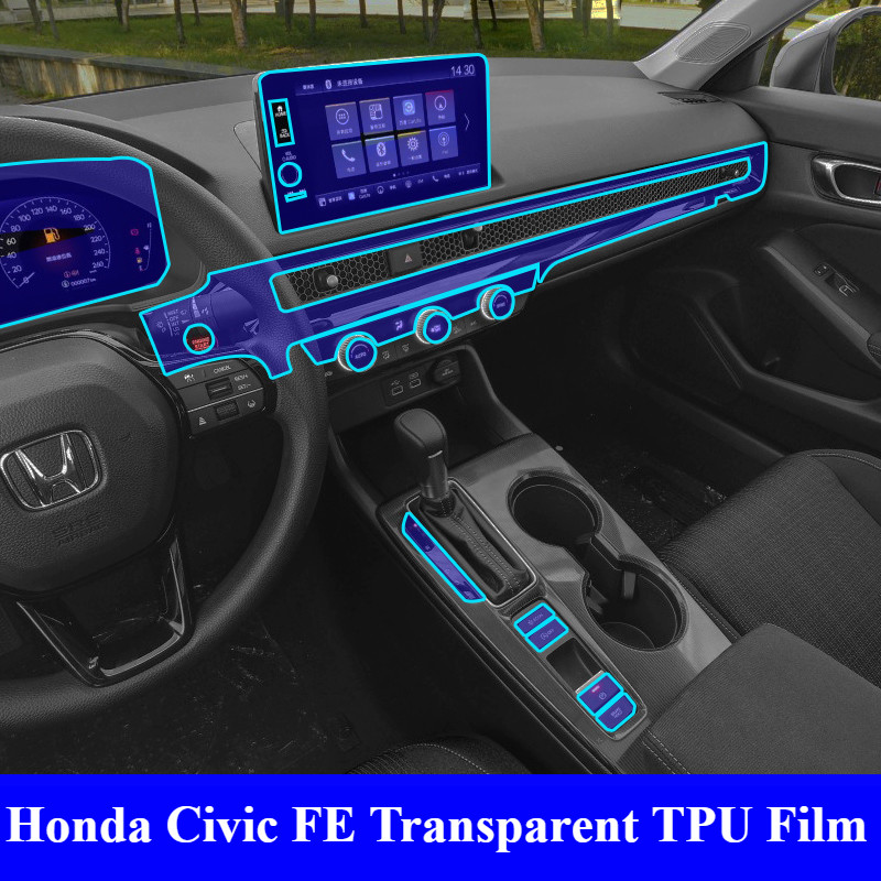 2022-2026 Honda Civic FE Transparent TPU Interior Protector Film ...