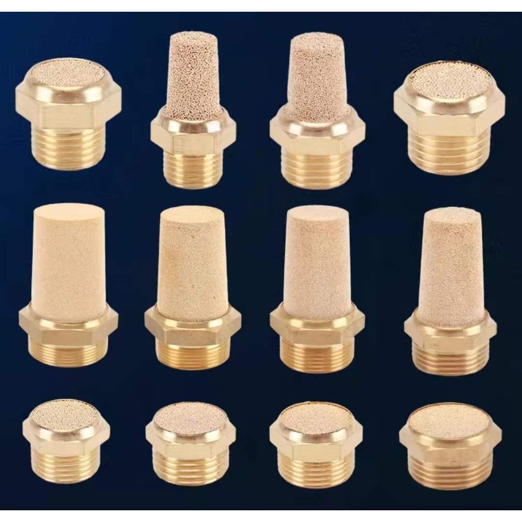 Brass Mufflers Silencers For Solenoid Valves Pneumatic Air Compressor ...