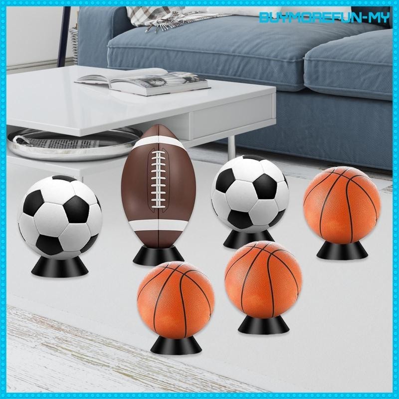 [BuymorefunMY] 6 Pieces Ball Display Stand Memorabilia Ball Pedestal ...