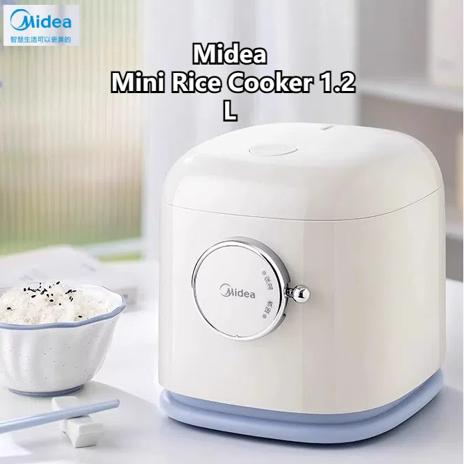 Midea Small Rice Cooker 1.2L Smart Electric Cooker MB-JE121 Cute Small ...