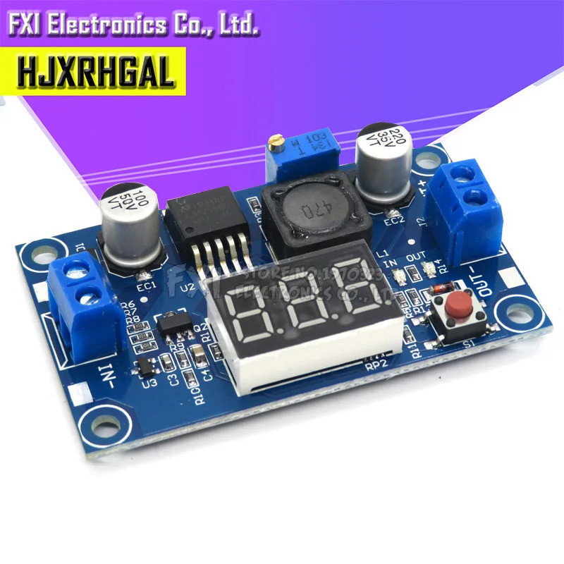 LM2596 LM2596S Power Module + LED Voltmeter DC-DC Adjustable Step-down ...