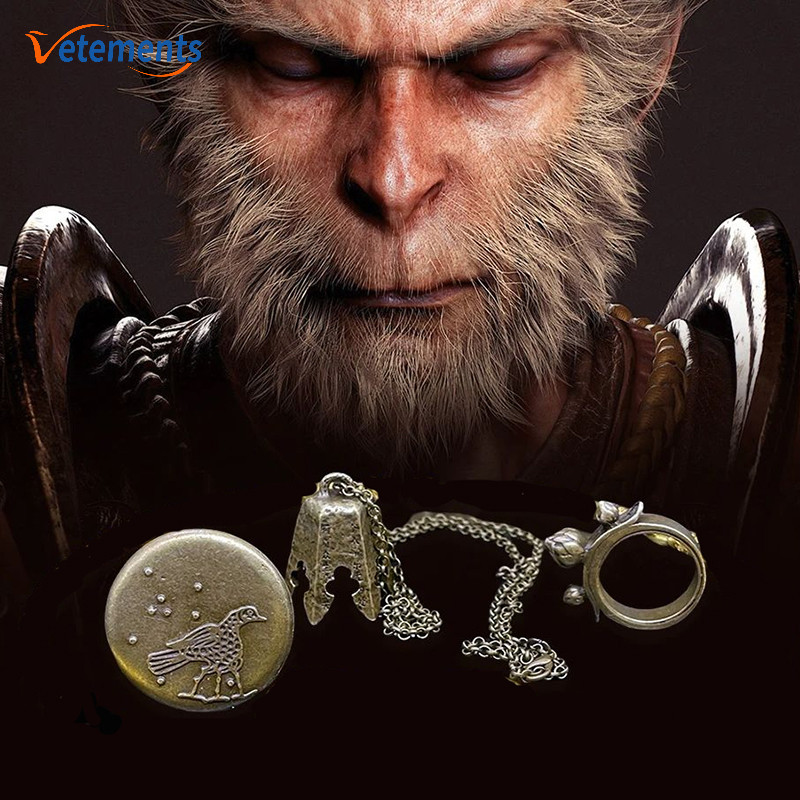 Creative Black Myth Wukong Series Wind Chime Ring Badge Props - Home ...