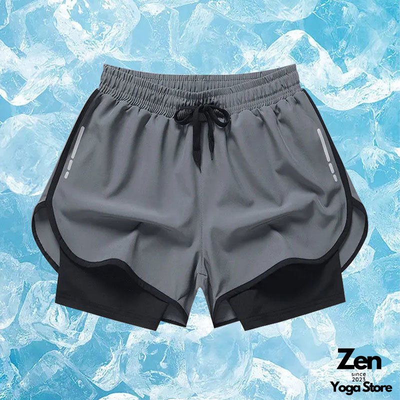 Men's Swimming Trunks Sports Double Layer Anti-embarrassment Quick