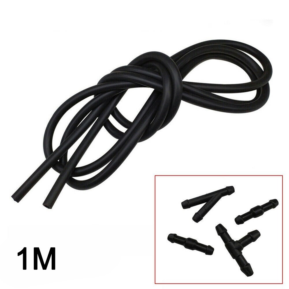 [JTFY] 1M Car Windshield Wiper Washer Jet Tube Pipe+Hose Connectors T