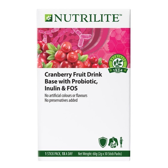 NUTRILITE Cranberry Fruit Drink Base With Probiotic, Inulin & FOS (2g x ...