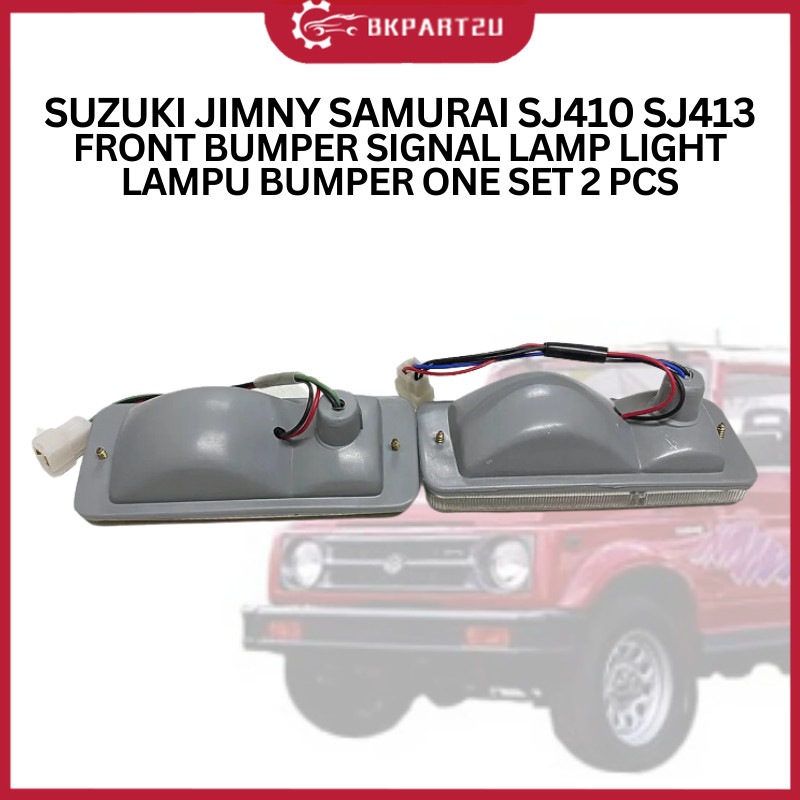 thumbnail image 2 of Front Turn Signal Lens Assembly Set For Suzuki Jimny Katana Samurai SJ410 SJ413 – Aftermarket, Clear/Amber, Pair 2 of 6