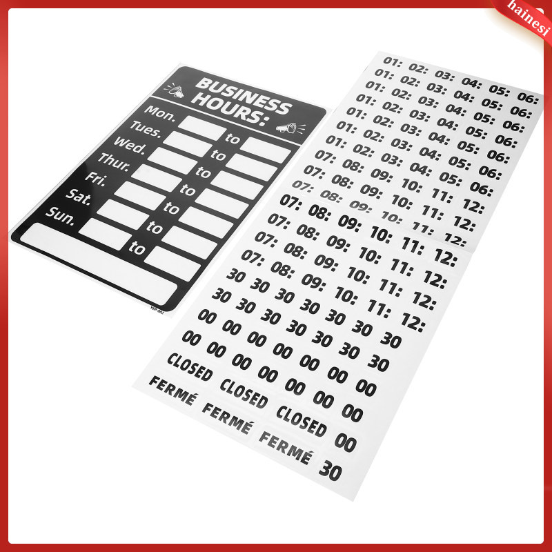 Sticker Office Sign Business Hours Signage Stickers for Shop Store ...