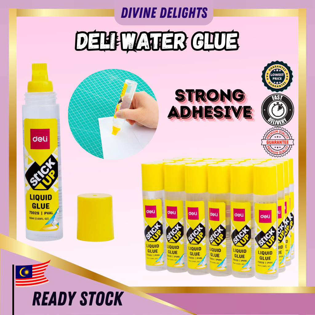 Deli Strong Adhesive Clear Water Glue Liquid Glue Bottle Design ...