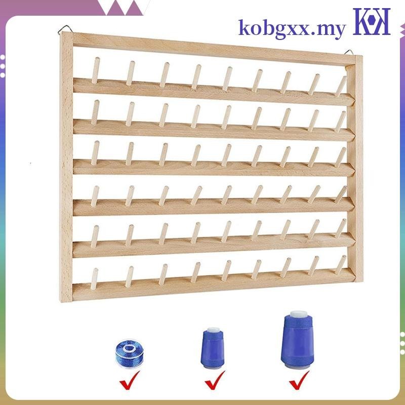 [Local delivery] Foldable Wood Thread Rack Embroidery Storage Wooden ...