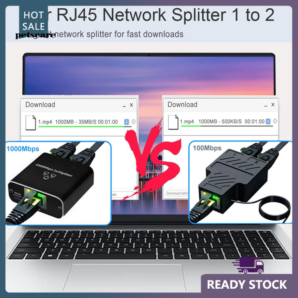 QCA Network Distributor Ethernet Cable Hub High Speed Ethernet Splitter ...