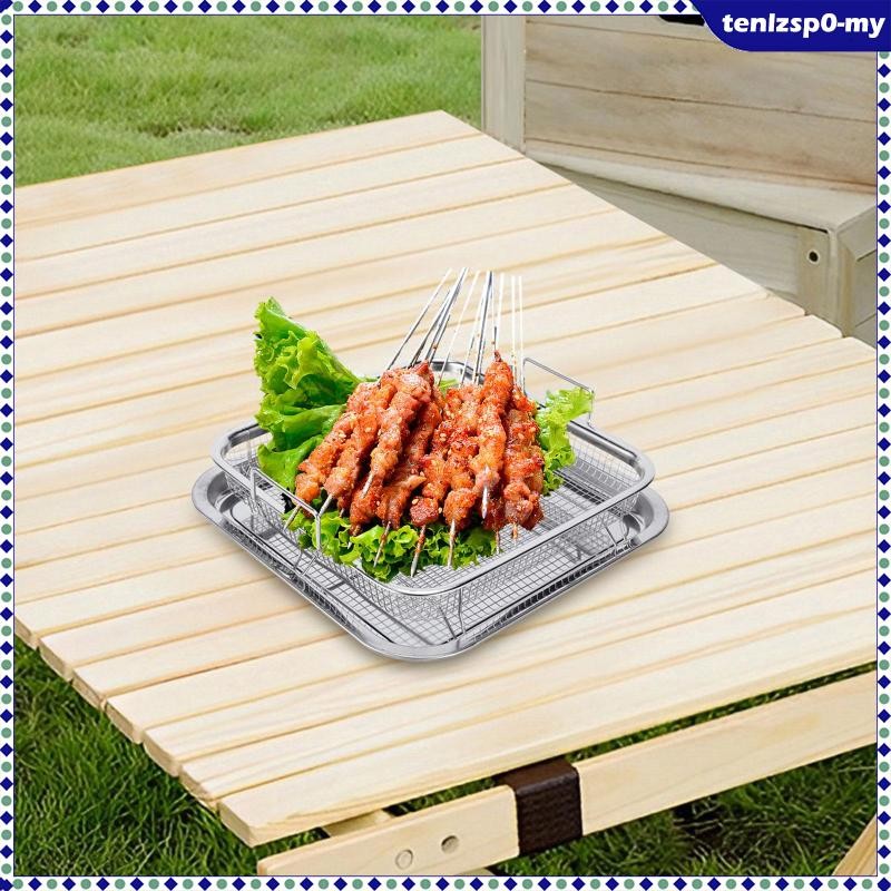 [tenlzsp0] Crisper Tray Nonstick Roasting Pan And Rack Set for Cookies ...