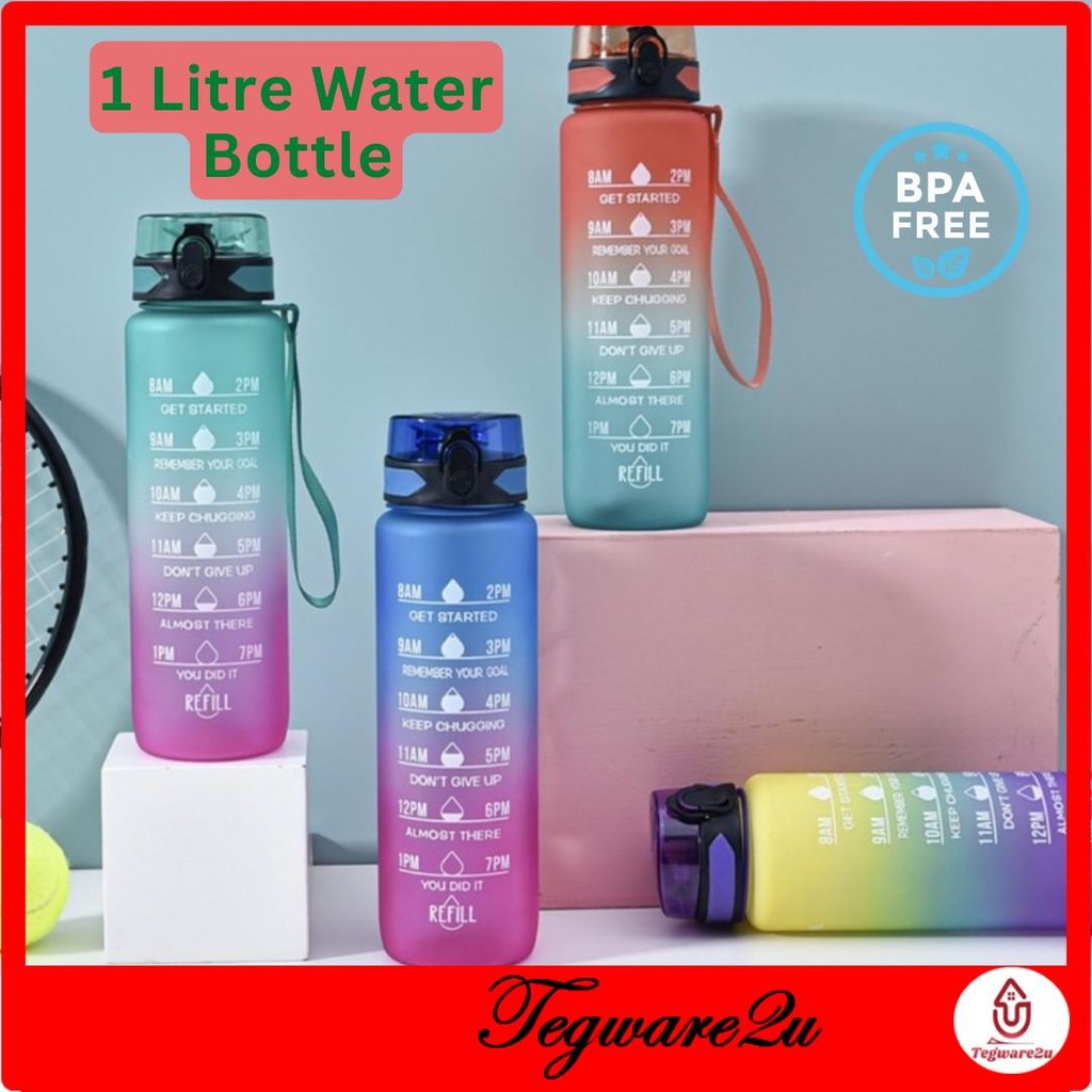 1 Litre Water Bottle Leak-proof BPA-Free Portable Bottle for Outdoor ...