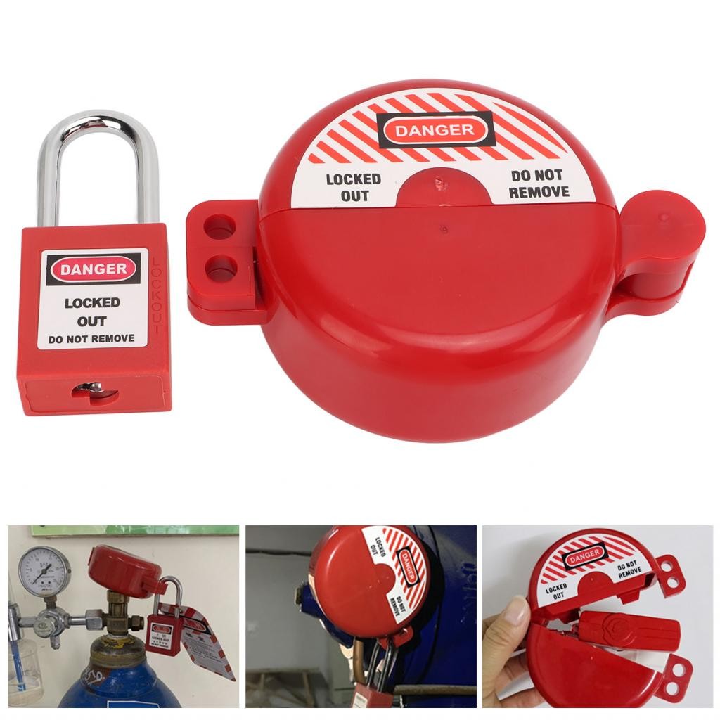 Titishop Lockout Tagout Valve Lock With Safety Padlock Heatproof Gate ...
