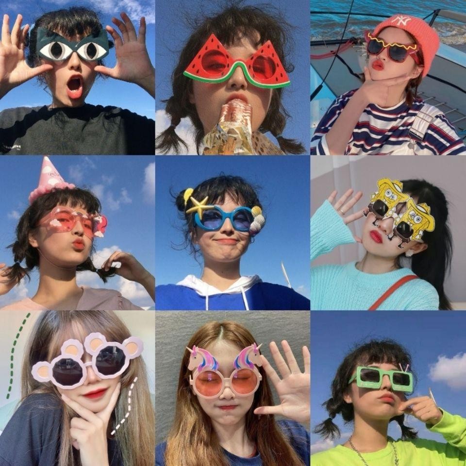 Creative Funny Photography Glasses Birthday Party Gathering Online ...