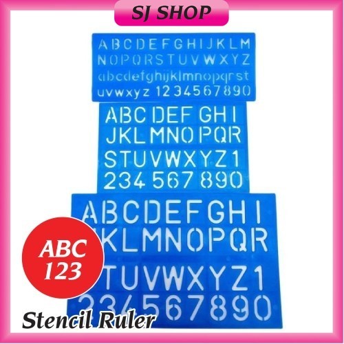 English Alphabet Stencil Ruler ABC Ruler (STENCIL ALPHABET) / Pembaris ...