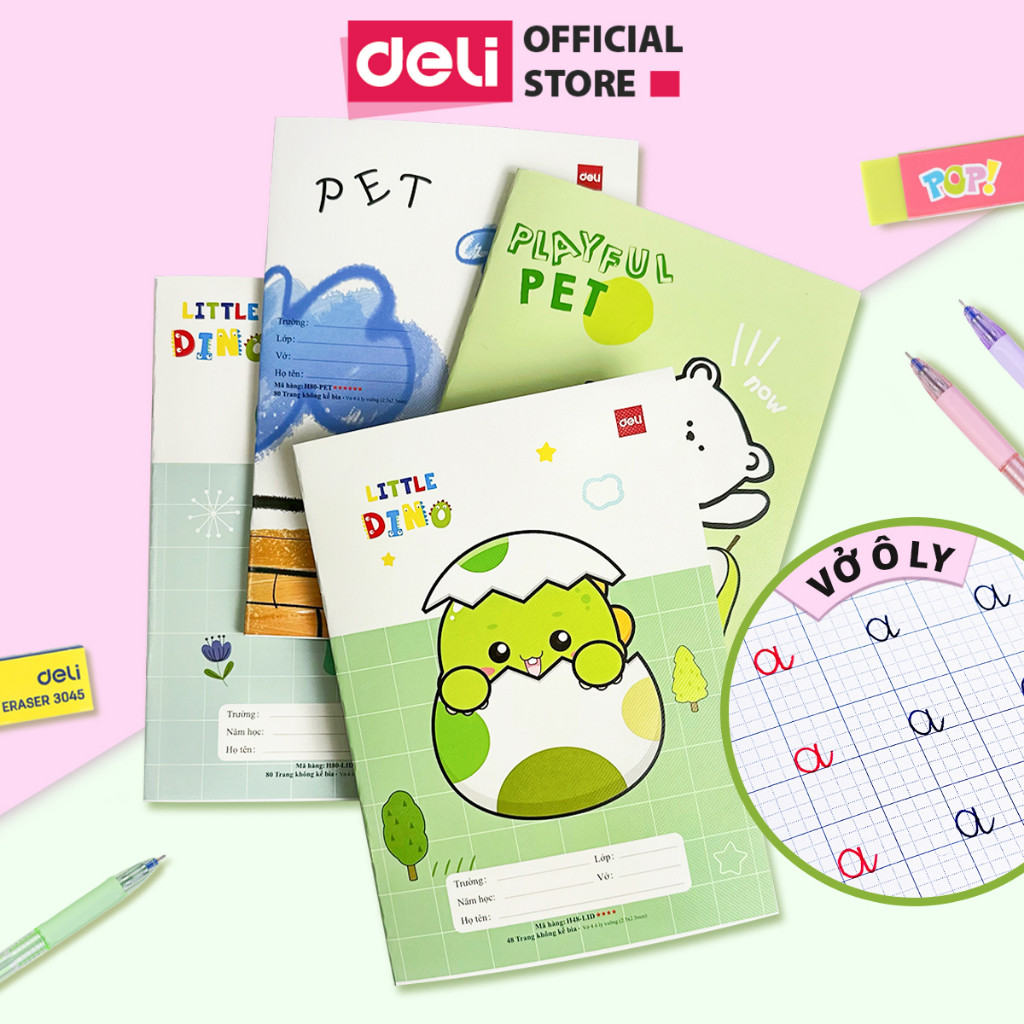 Combo 3 5 10 DELI Student Notebooks 48/80 Pages - Writing Practice 4/5 ...