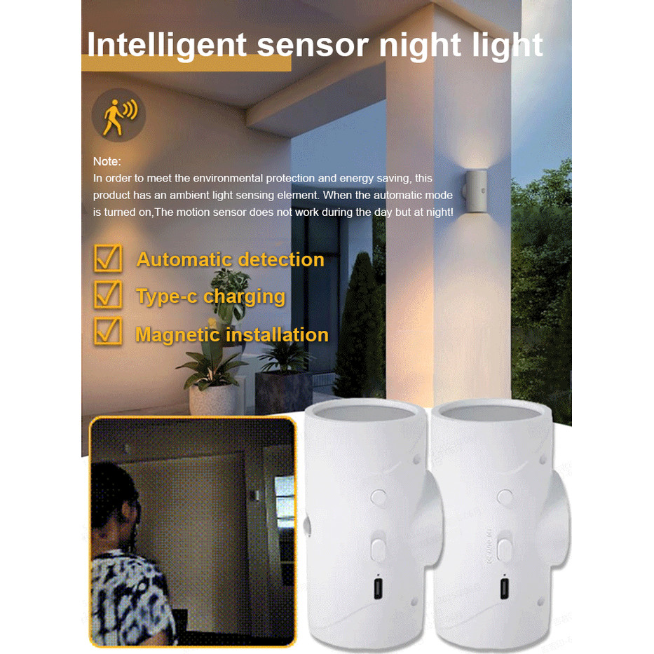 foldable led light rechargeable light Automatic control Sensor light on ...
