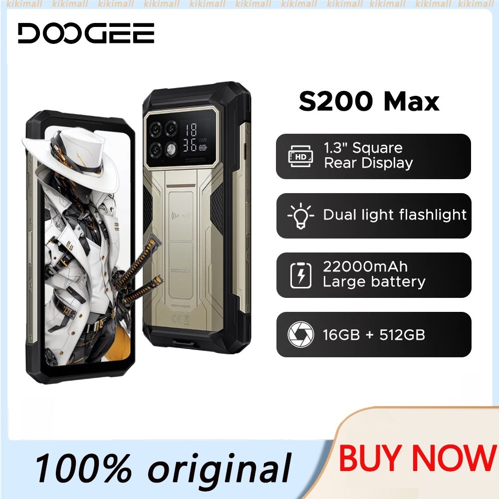 DOOGEE S200 Max Rugged Phone 16GB 512GB 22000mAh 66W 1.32