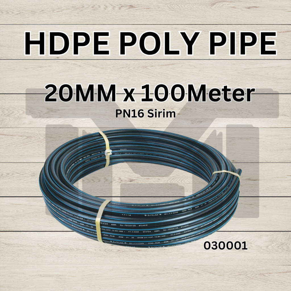 CS "SIRIM" 20MM PN16 100METER HDPE Poly Pipe Poly Paip /Poly Pipe High ...