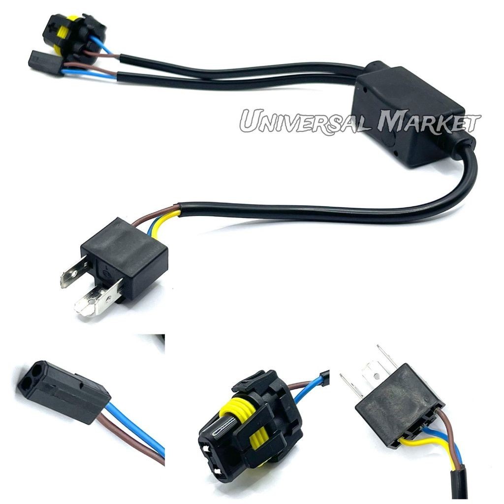 Converter adapter cable Conversion From H4 To H11 And HB3 9005 socket ...