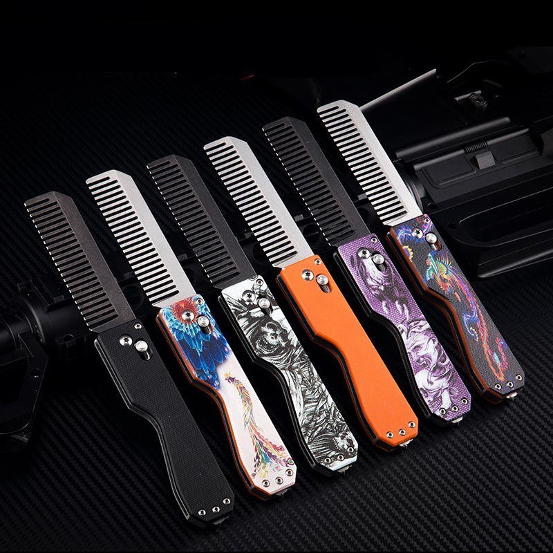 IPRee 4 In 1 Tactical Tungsten Steel Comb Safety Survival Emergency EDC ...