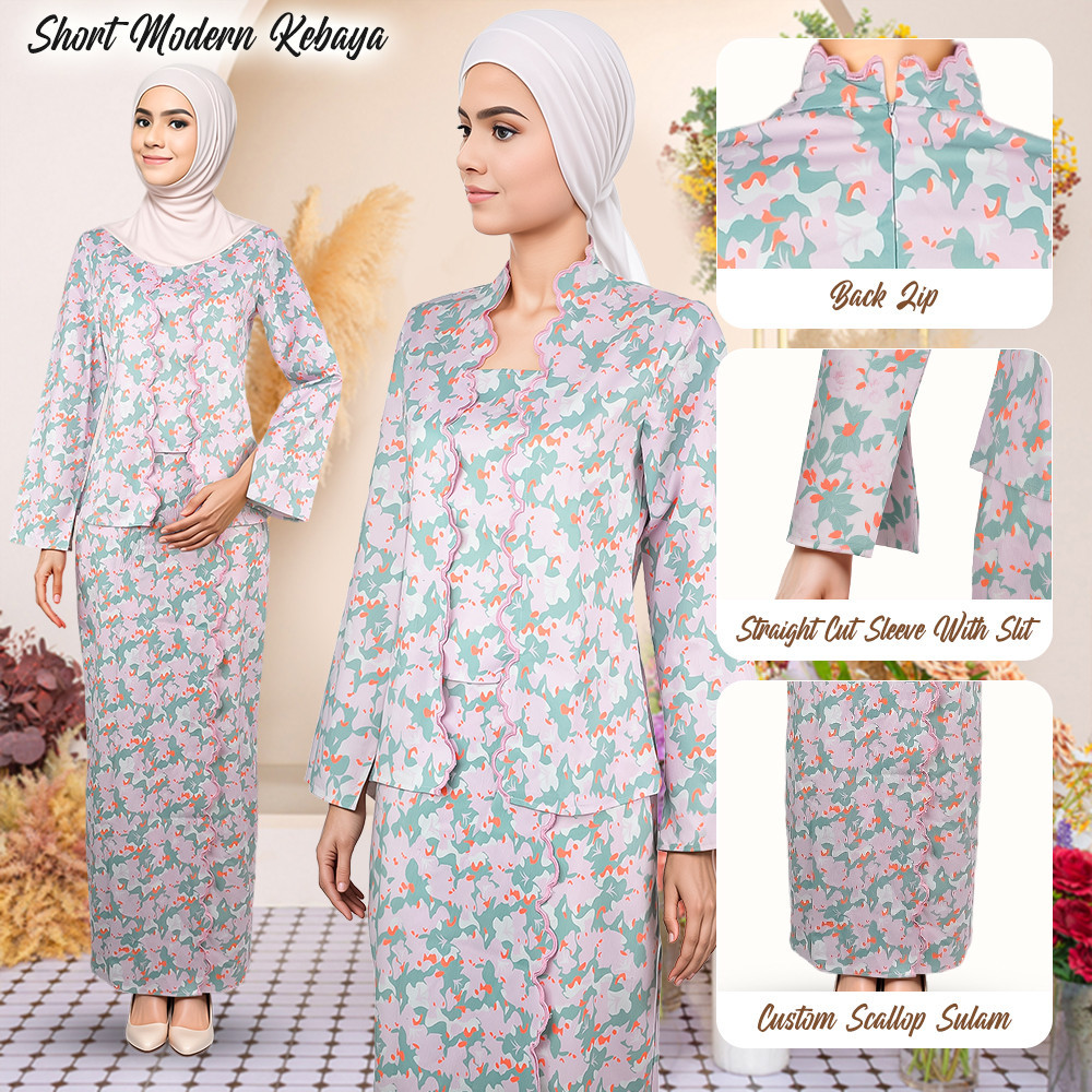 Blouse kebaya Tunic Modern Kebaya Baju Kurung Modern Kebaya printed baju raya 2025 viral
