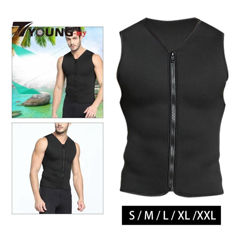 [ Men's Wetsuit Top Swimsuit Thermal Black for Swimming Water Sports