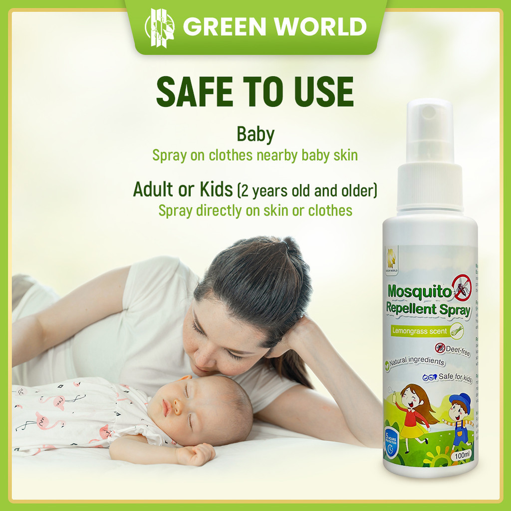 Mosquito Repellent Spray Penghalau Nyamuk Baby Bayi Natural Ingredient Deet free Pencegah Naymuk Camping 100ml Shopee Malaysia