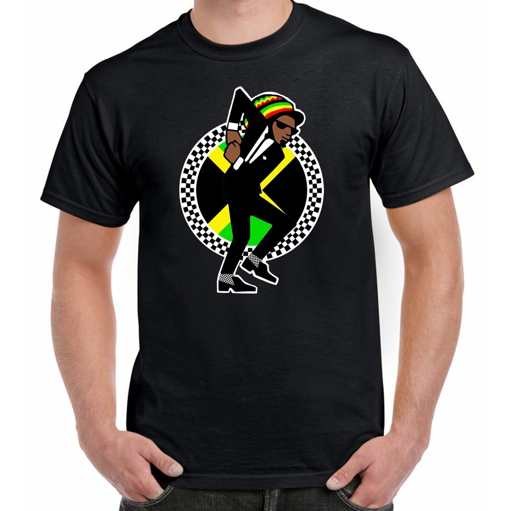 Jamaican Rasta Ska Logo Rude Boy Men'S T-Shirt | Shopee Malaysia