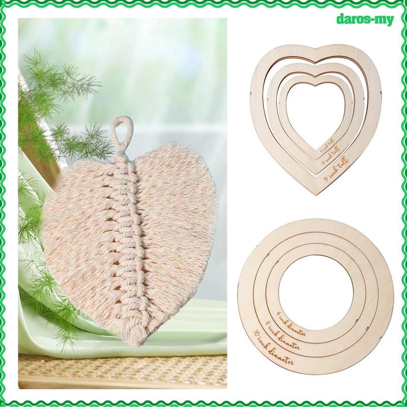 4-Piece Wooden Macrame Measuring Tool Set - 6/8/10/12 Inch Cord Rulers For Craft Projects