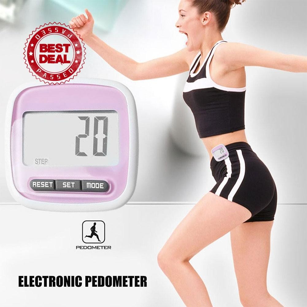 Portable Mini Digital Step Counter Walking 3d Pedometer Screen Outdoor ...