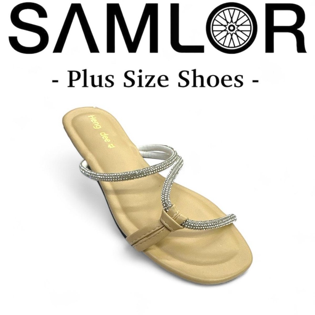 SAMLOR PN-130 Women’s Premium Plus Size Slipper Sandal Perempuan with ...