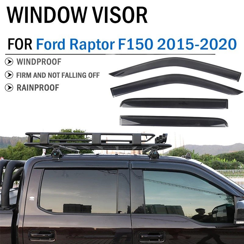 2015-2020 FOR Ford Raptor F150 F-150 Window Visor Deflector Visors ...
