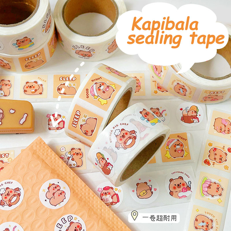 300pcs Capibala sealing stickers cute capybara hand tent stickers ...