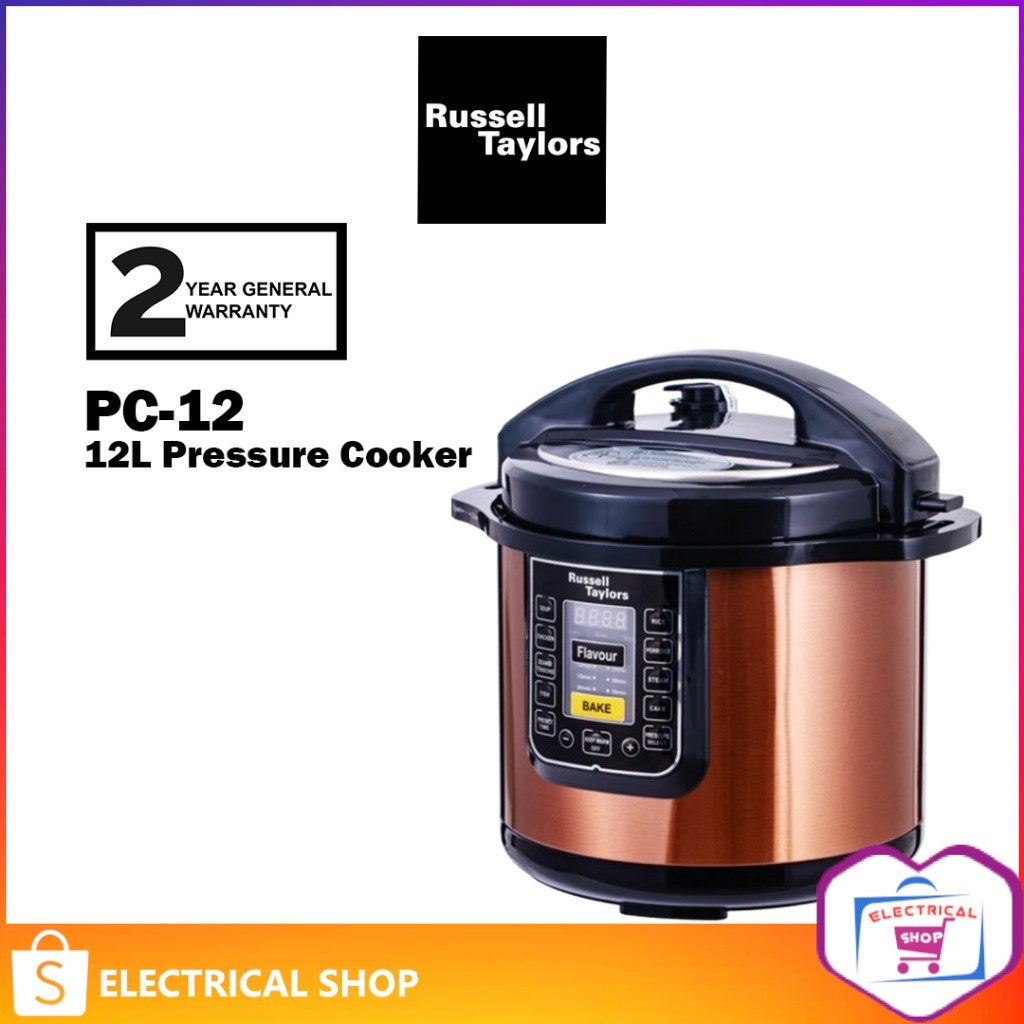 Russell Taylors 12L Electric Pressure Cooker PC12 Non Stick Pot