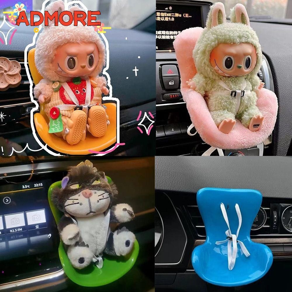 ADMORE Labubu Doll Car Seat, Plastic Chair Model Car Doll Safety Seat