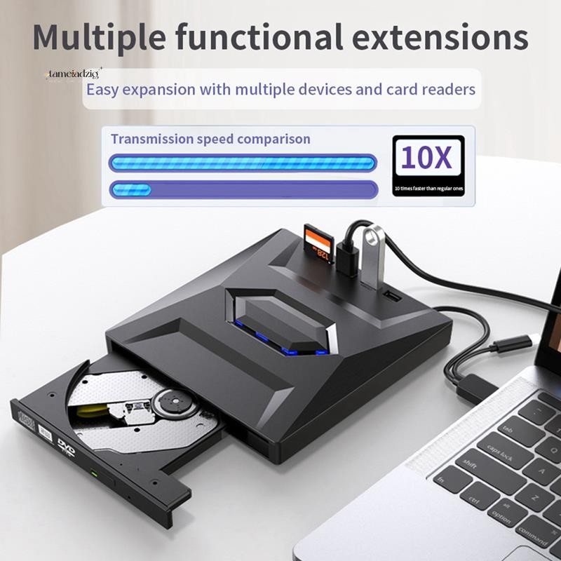 External DVD CD Writer Burner CD and DVD Player Type C/USB3.0 External ...