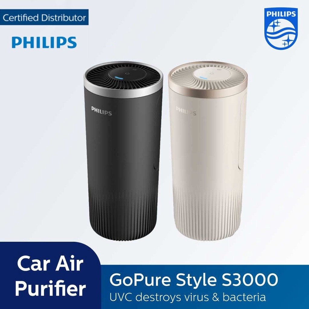 Philips GoPure Style Series 3000 Car Air Purifier & Sanitizer S3601 ...