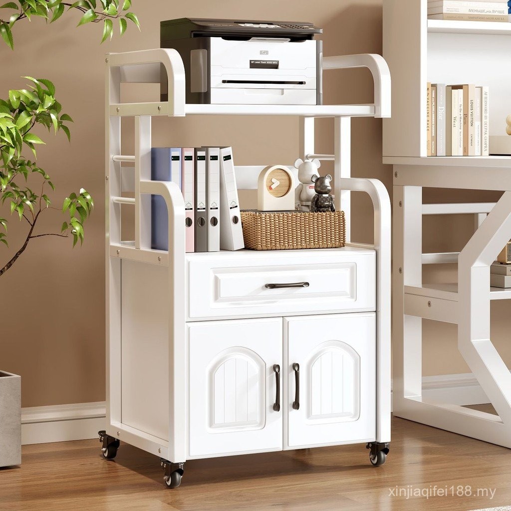 Printer Shelf Placement Rack Floor-standing File Cabinet with Wheels ...